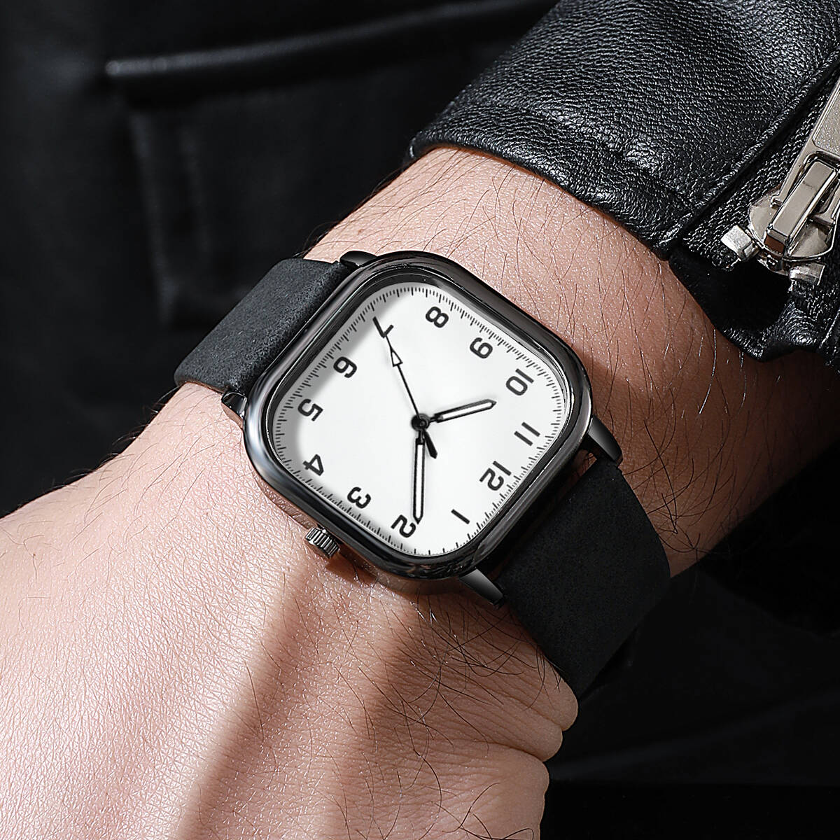 Orologi da uomo d'affari alla  - Leather Watch Band Men recensione e prezzo